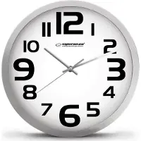 Esperanza EHC013W Wall Clock - Zurich - Black Kwartsklok Ovaal Zwart, Wit