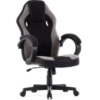 Sense7 Prism Gaming Stoel, gestoffeerd, zwart-grijs - Ergonomische bureaustoel, computerstoel, gamingstoel. Kenmerken: FlowTech, HR-schuim, HDF-stof