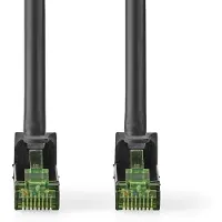 Nedis CAT7 Netwerkkabel | S/FTP | RJ45 Male | RJ45 Male | 10.0 m | Snagless | Rond | LSZH | Zwart | Envelop