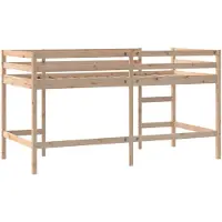 vidaXL Kinderhoogslaper met ladder 80x200 cm massief grenenhout