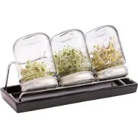 Eschenfelder Kiemglas Systeem 3x750 ml met afdrupschaal antraciet