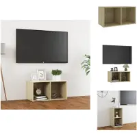 vidaXL Tv-kast - Tv-kasten - Tv-standaard - Tv-standaarden - Tv-meubel 72x35x36,5 cm bewerkt hout sonoma eikenkleurig