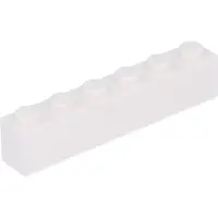 LEGO 50 stuks 3009 Steenelement, blok 1x6, basisstenen, 50 wit