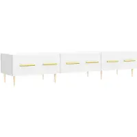 Syfax Tv-meubel 150x36x30 cm bewerkt hout wit