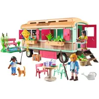 Playmobil Cozy Site Trailer Cafe Construction Game Roze Kinderen