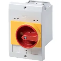 Eaton E-PKZ0-GR 072908 Lege behuizing Inbouw, Met NOT-AUS schakelaar (l x b x h) 80 x 85 x 129 mm Rood, Geel, Grijs 1 stuk(s)
