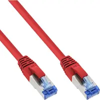 InLine patchkabel, Cat.6A, S/FTP, TPE (LSZH), CCA, rood, 5m