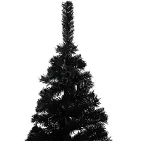The Living Store Kunstkerstboom met standaard, zwart, 210 cm, PVC