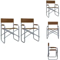 vidaXL Registratiekrukken, 2 stuks, staal, bruin - Tuinstoelen