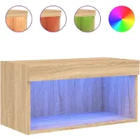 vidaXL Tv-meubel met LED-verlichting 60x30x30 cm sonoma eikenkleurig