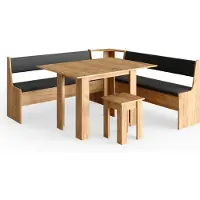 Vicco Roman Hoekbank set – 180 x 180 cm met tafel Krachtige eik goud