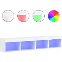 vidaXL Tv-meubels met LED-verlichting 2 st 80x30x30 cm wit