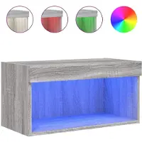 vidaXL Tv-meubel met LED-verlichting 60x30x30 cm grijs sonoma eiken