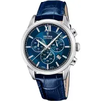 Festina Chronograaf Chrono Swiss Made Blue