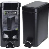 Huismerk Premium Pedaalemmer Metaal Zwart - 5 L