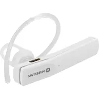 Swissten Draadloze mono-Bluetooth-headset met multipoint-verbinding, – Wit