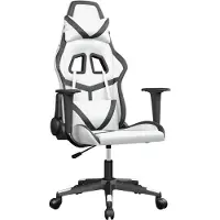 vidaXL Gamestoel kunstleer wit en zwart