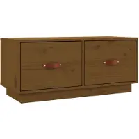 Syfax Tv-meubel 80x34x35 cm massief grenenhout honingbruin