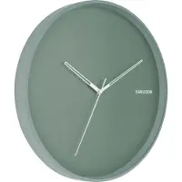 Karlsson Wandklok Hue | ijzer groen 40x40x4.5 cm wandklokken | NADUVI