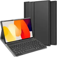Cazy tablet Hoes met Toetsenbord geschikt voor Xiaomi Redmi Pad SE - QWERTZ Bluetooth Keyboard Case - Zwart