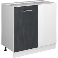 Vicco R-Line Hoekkast – 86 cm zonder werkblad Zwart beton
