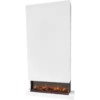 Xaralyn Elektrische wandhaard - Disegno 120XLW - wit hout - 1400 Watt verwarming - met afstandsbediening - 3-zijdige elektrische haard - sfeerhaard