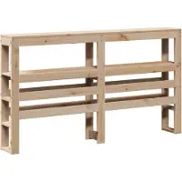 vidaXL Hoofdbord met schappen 120 cm massief grenenhout