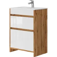Vicco Badkamermeubelset Detmold Goudkleurig Eiken 2-delig, Model 49839
