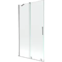 Mexen Velar badwand 2-delig verschuifbaar 100 x 150 , transparant, chroom - 896-100-000-01-01