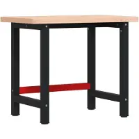 Syfax Werkbank rechthoekig 100x60x83 cm massief beukenhout