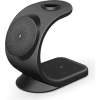 MMOBIEL Draadloos Oplaadstation Smartphone / Smart Watch / Oordopjes - 3-in-1 Wireless Charger 18W - Magnetische Draadloze Snellader - Zwart