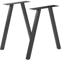En.casa Stalen onderstel Heustreu set van 2 tafelpoot 72x70 cm zwart []