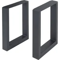 En.casa Stalen onderstel Makers set van 2 tafelpoot 43x30 cm zwart []