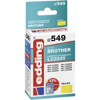 Edding Tintenkartridges 18-449-01, compatibel met Brother LC123, zwart/cyaan/magenta/geel, 4 stuks