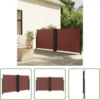 The Living Store Windscherm Uittrekbaar - Windscherm - Windscherm uittrekbaar 120x1000 cm bruin - Privacy Screen - Terrasscherm - Balkonscherm