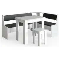 Vicco Roman Hoekbank set – 180 x 120 cm met tafel Wit