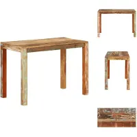 vidaXL Eettafel 110x55x76 cm, massief hout met een vintage look - Eettafels