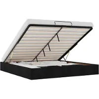vidaXL Bedframe zonder matras 160x200 cm stof zwart