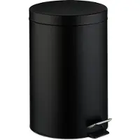 Relaxdays pedaalemmer - 20 liter - keuken - badkamer - binnenemmer - zwart