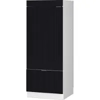 Vicco Hoge kast Fame-Line, Zwart gestreept/Wit, 60 cm