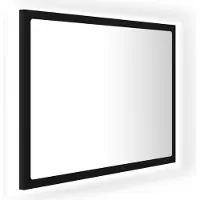 Syfax Badkamerspiegel LED 60x8,5x37 cm acryl zwart