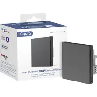 Lumi United Technology Inbouw schakelaar H1 | Zonder nuldraad | 1 knop | Zigbee | Grijs