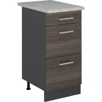 Vicco R-Line Keukenonderkast – 40 cm met laden, AP marmer Edel grijs