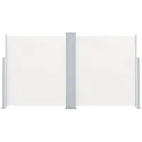 Syfax Tuinscherm uittrekbaar dubbel 170x600 cm crème