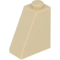LEGO dakpannen 2x1x2, schuin, lichtbeige, voor daken - 60481, nieuw! Aantal: 25 stuks
