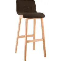 CLP Hover Barkruk - Hout frame - Stof bruin/natura