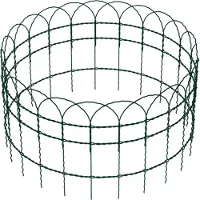 Wiltec tuinhek, 0,4 x 10 meter, groen, gaashek van staal met PVC-coating, hekwerk met mazen van 9 x 15 cm, geschikt voor de tuin, gaashek met eenvoudige montage