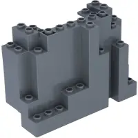 LEGO 4x10x6 Platte steen, berg, donkergrijs - 6082, NIEUW! Aantal: 3