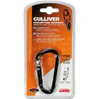 Lampa Karabiner met diefstalbeveiliging, Gulliver, zwart, cijferslot voor helmen