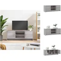 vidaXL Tv-meubel - Tv-meubelen - Tv-standaard - Televisiemeubel - Tv-meubel 102x30x37,5 cm bewerkt hout grijs sonoma eikenkleurig